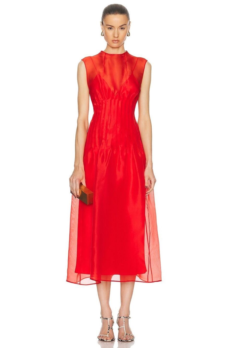KHAITE Wes Dress in Red Size US 10 $2600